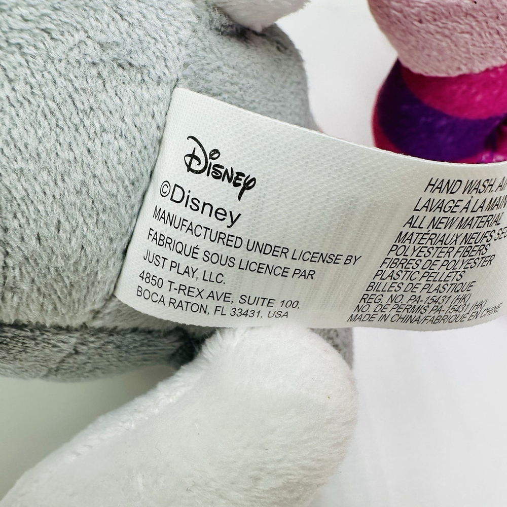 Disney Classics Alice in Wonderland White Rabbit & Cheshire Cat Stuffed Plush 9” - Picture 6 of 7